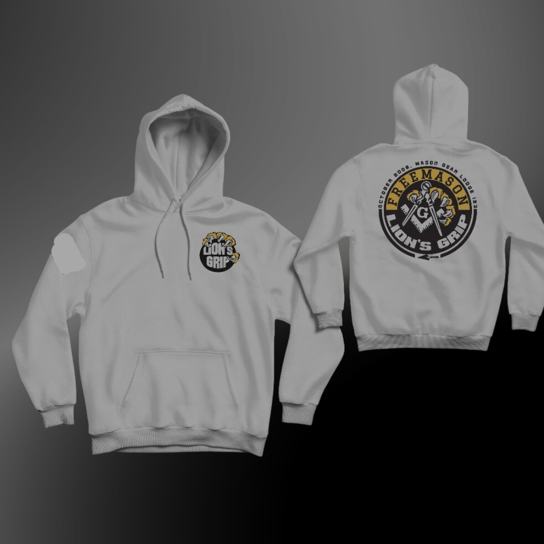 LION'S GRIP hoodie 2.0 - Print your Raising date & Lodge name