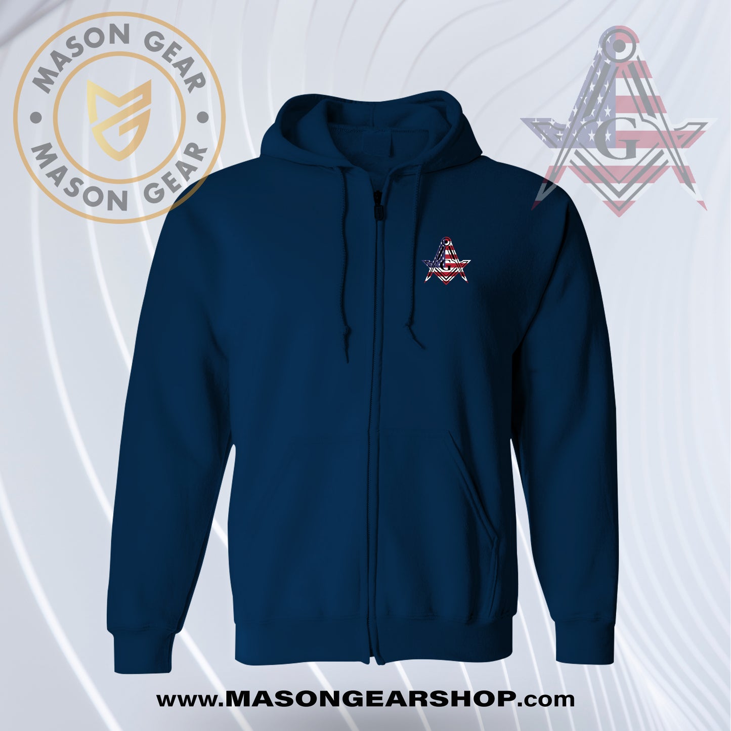 USA S&C flag - Zip-up Hoodie