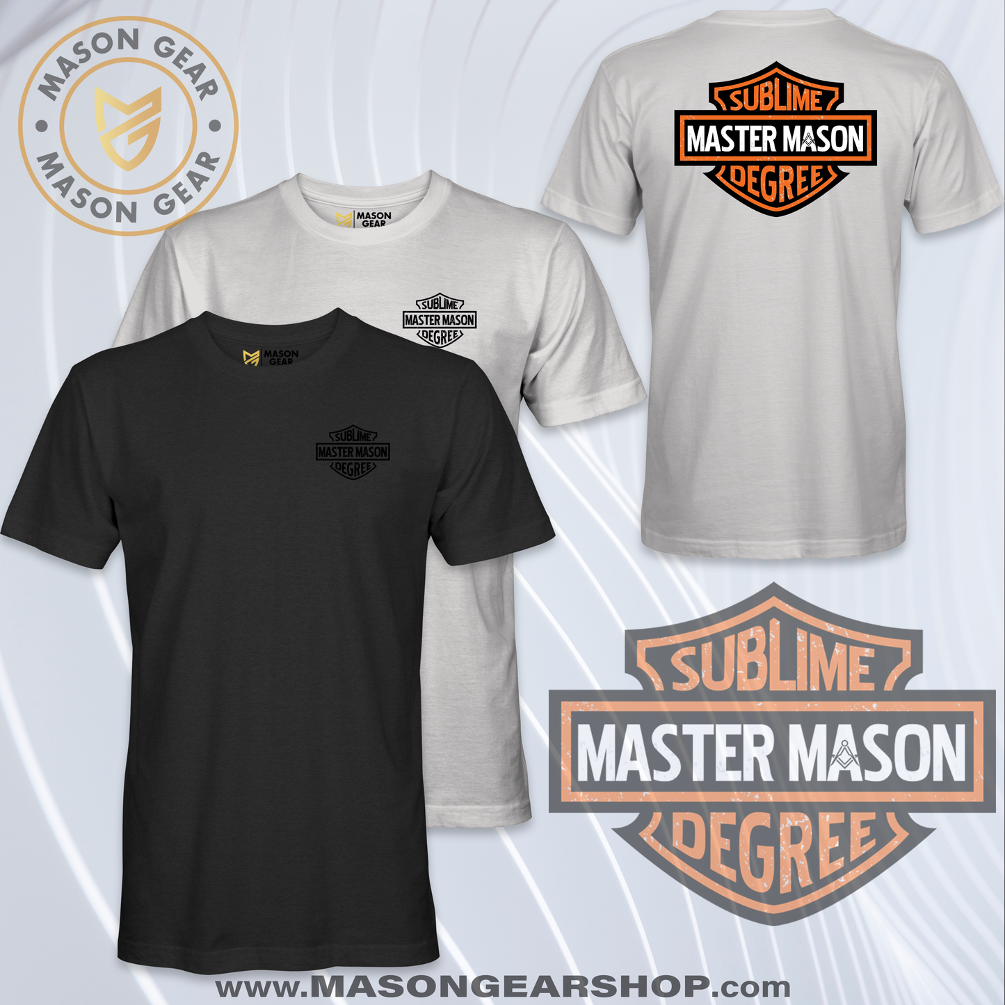 Master Mason Bar & Shield - T-Shirt