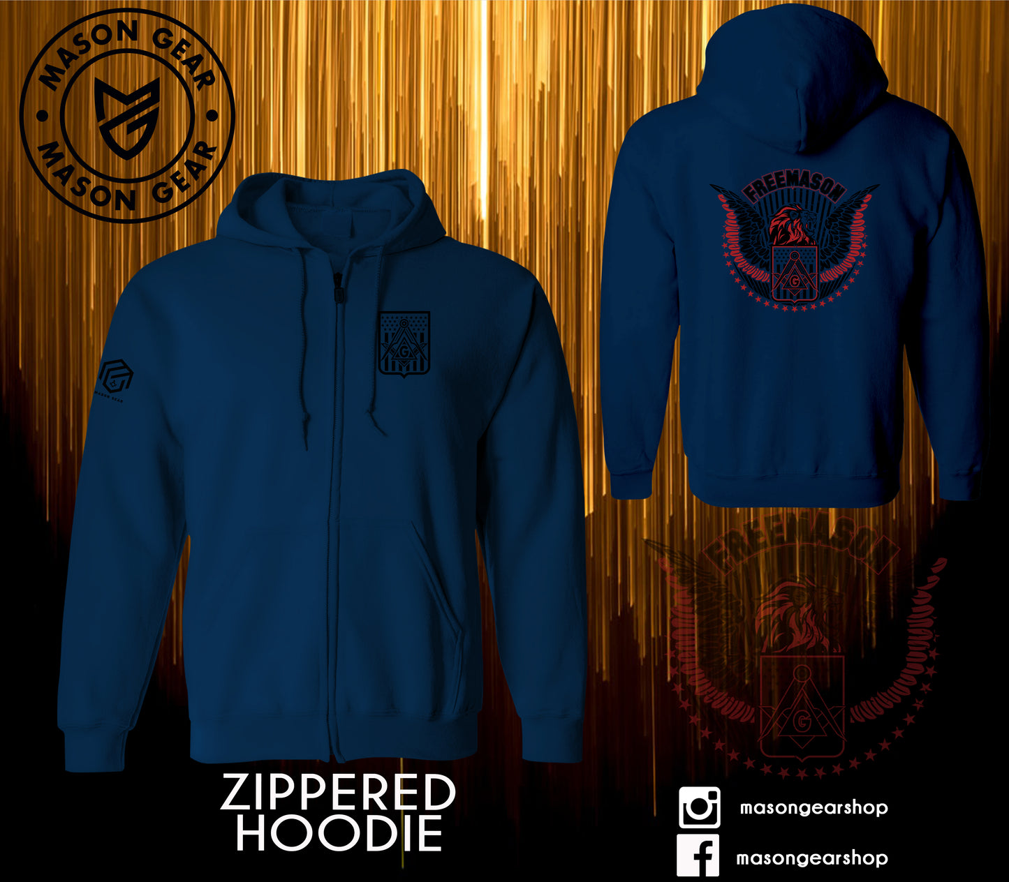 Winged Lion - Zip-up Hoodie