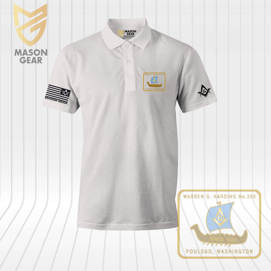 Warren G. Harding Lodge No.260, F.&A.M. , Darkness to Light Polo Shirt - 1 Piece