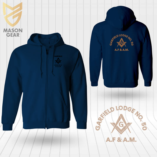 Garfield Lodge No.50 A.F.&A.M  - Zip-up Hoodie