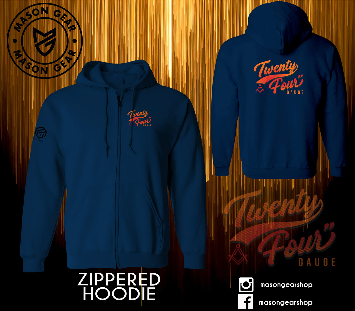 24 inch Gauge - Zip-up Hoodie