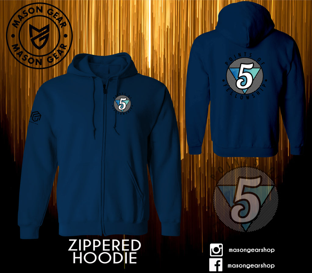 5 Points of fellowship - Zip-up Hoodie
