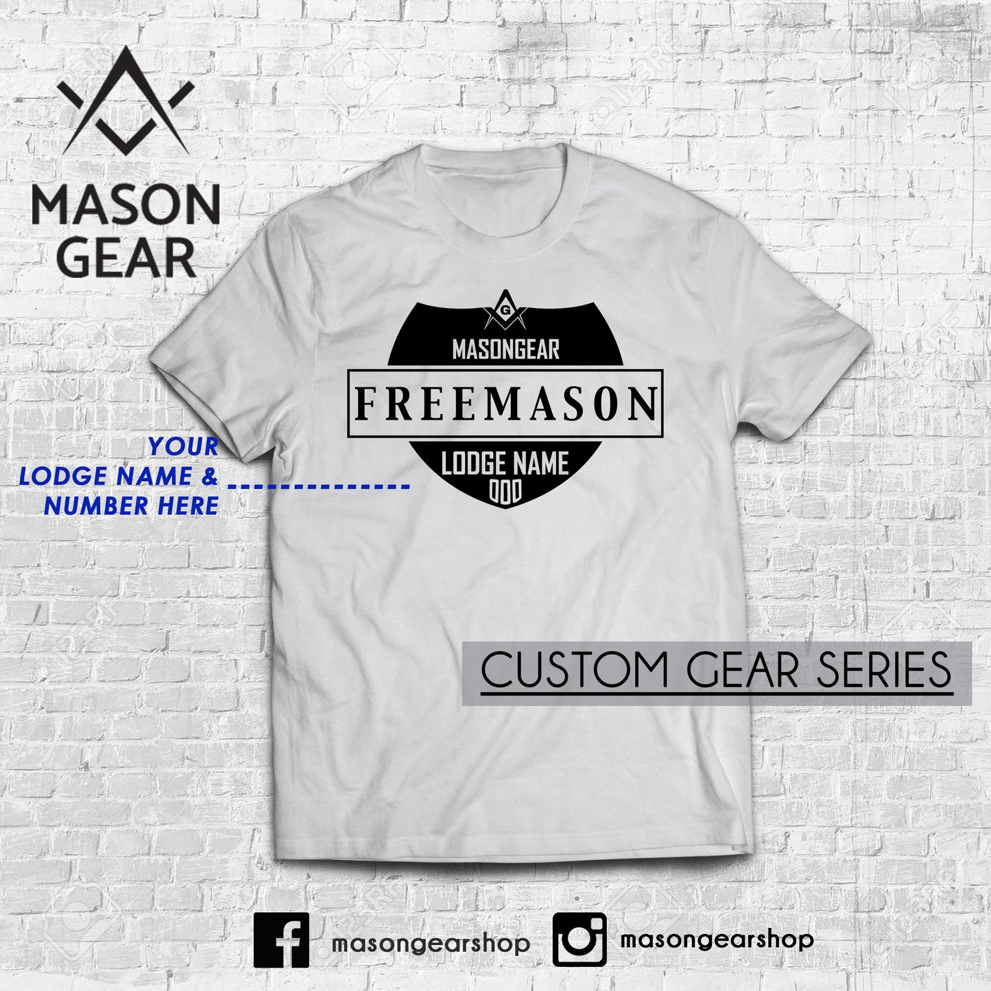 Custom Lodge & number- tshirt Crest design - Mason Gear Shop