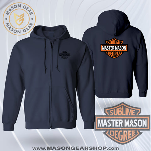 Master Mason Bar & Shield  - Zip-up Hoodie