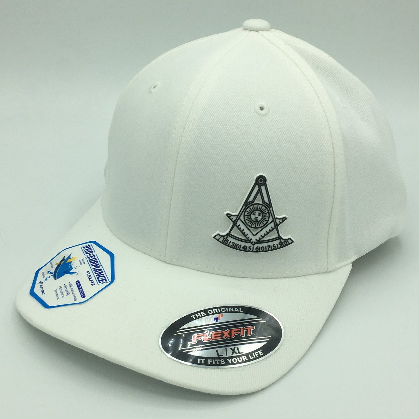 Monochromic Square & Quadrant PAST MASTER fitted caps - Mason Gear Shop