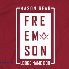 Custom Lodge & number- tshirt Boxed design - Mason Gear Shop