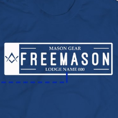 Custom Lodge & number- tshirt Plate Number design - Mason Gear Shop