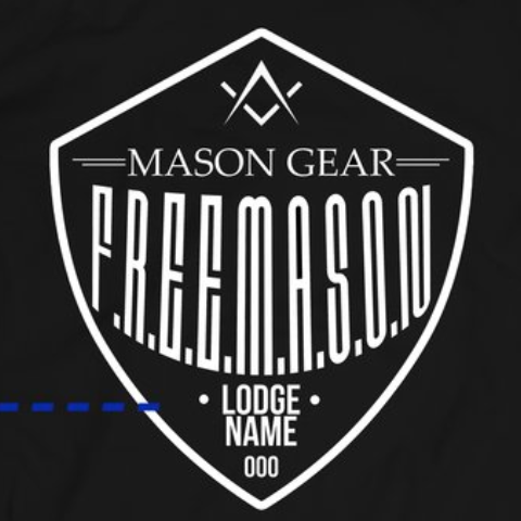 Custom Lodge & number- tshirt Shield design - Mason Gear Shop