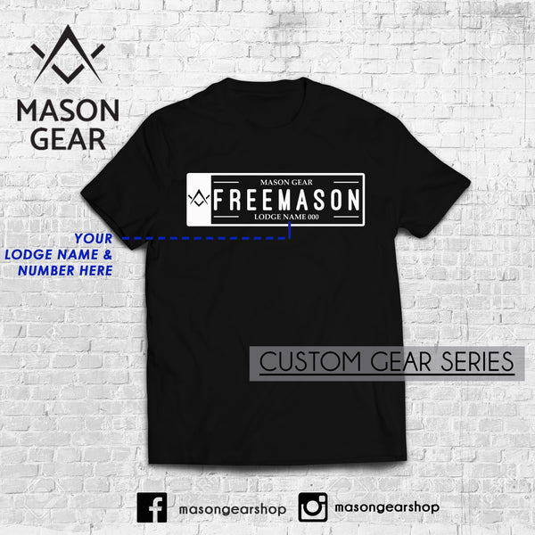 Custom Lodge & number- tshirt Plate Number design - Mason Gear Shop