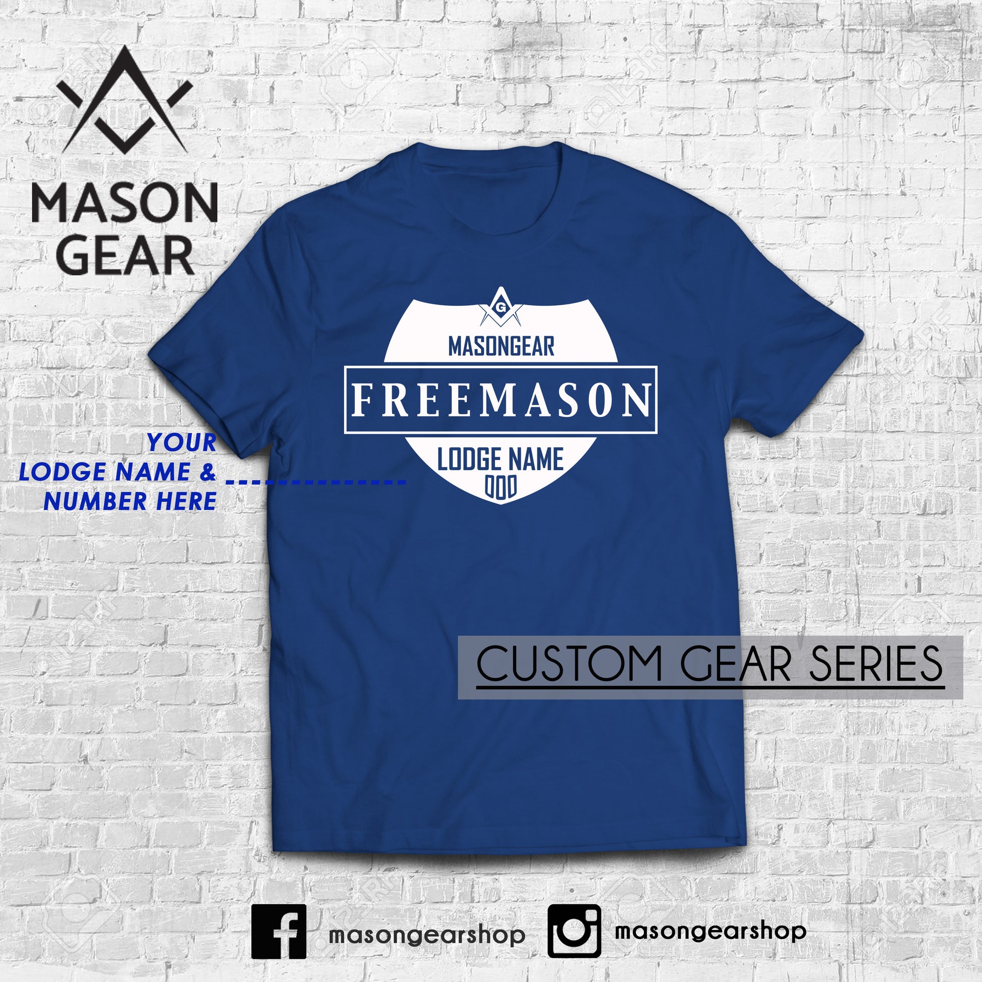 Custom Lodge & number- tshirt Crest design - Mason Gear Shop