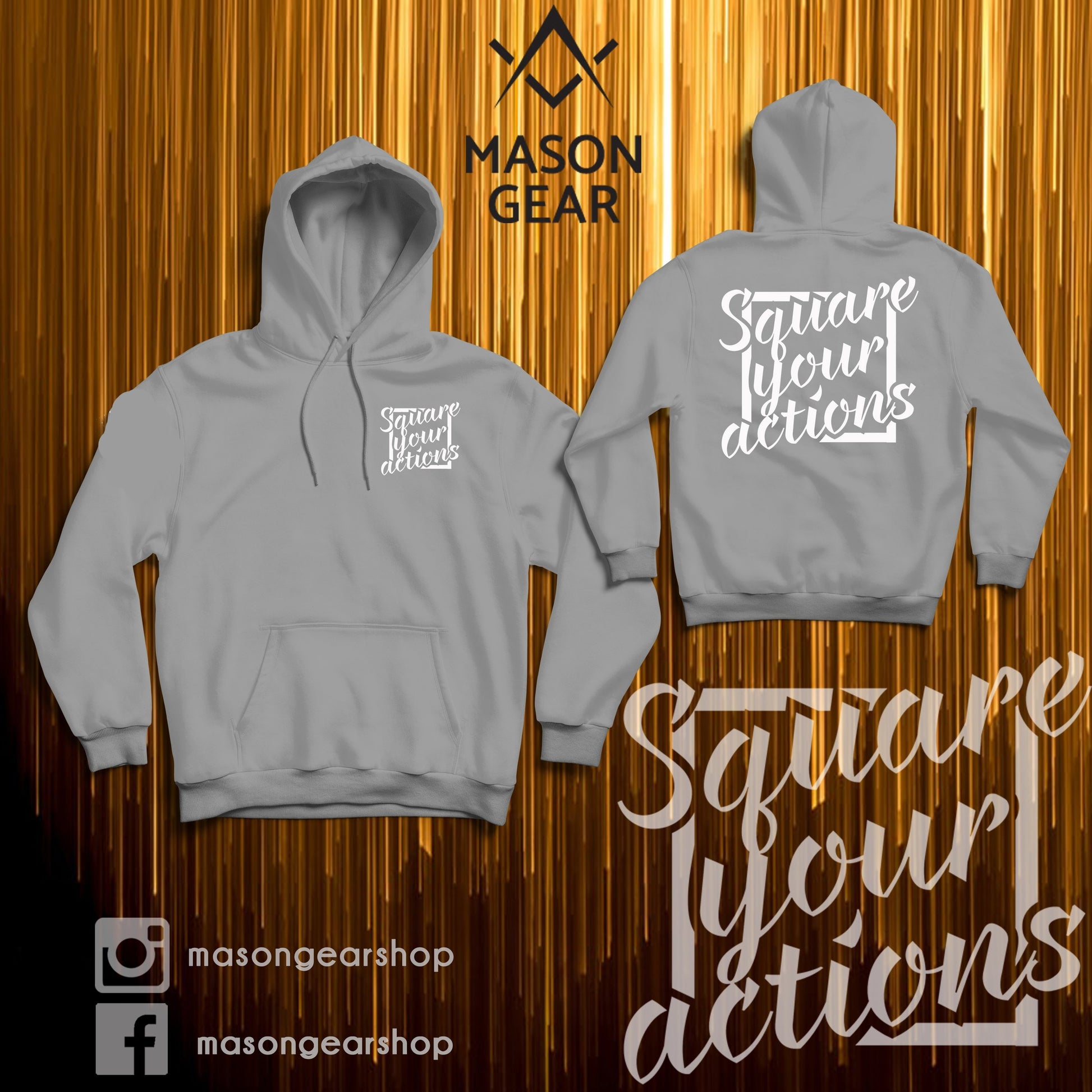 Square your Actions- Hoodie - Mason Gear Shop