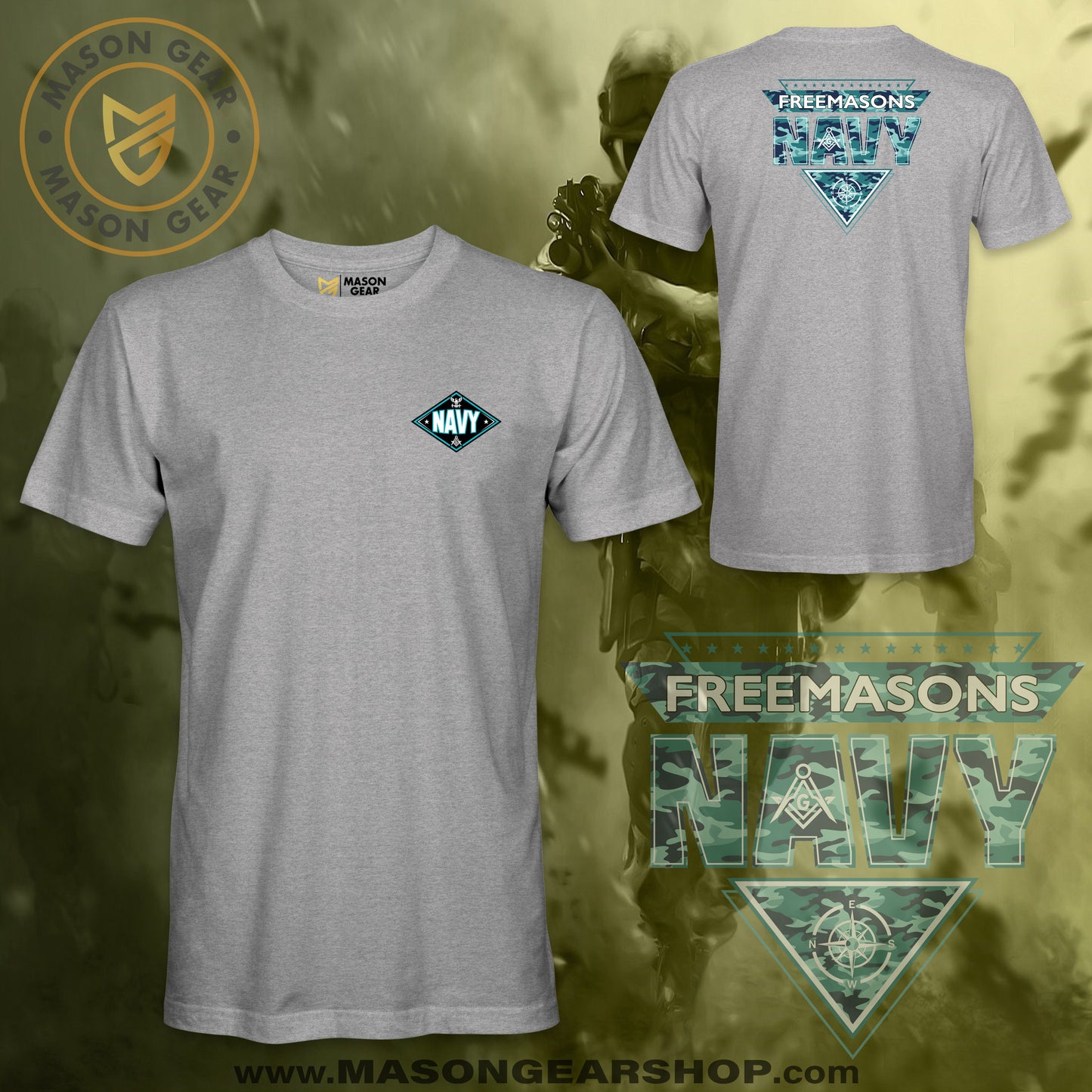 Freemason Navy - tshirt