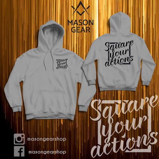 Square your Actions- Hoodie - Mason Gear Shop