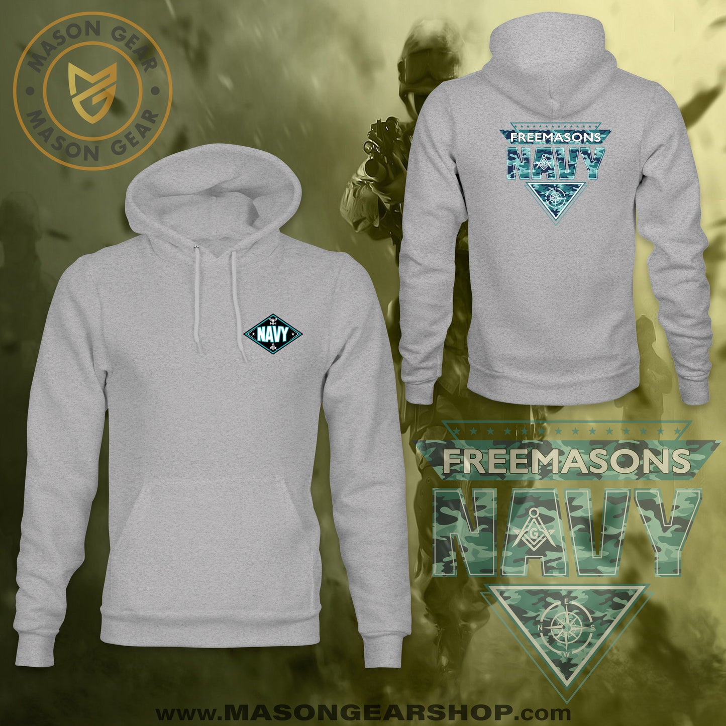 Freemason Navy -  hoodie