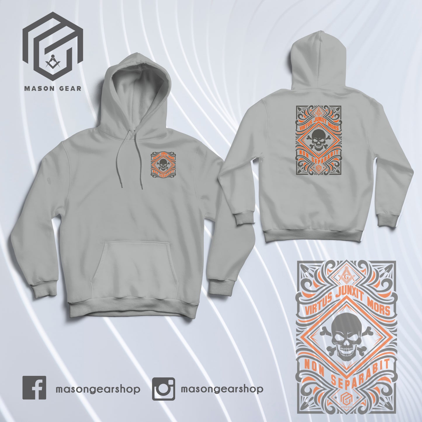 Skull and Cross bones Memento Mori-  Hoodie