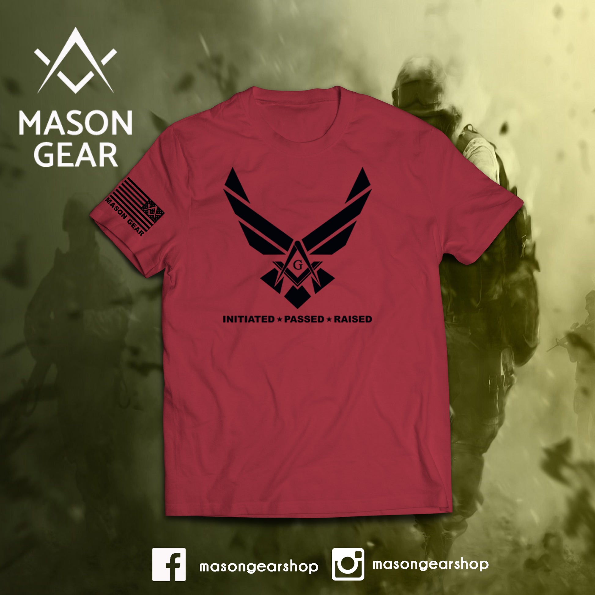 Initiated, Passed, Raised - tshirt - Mason Gear Shop