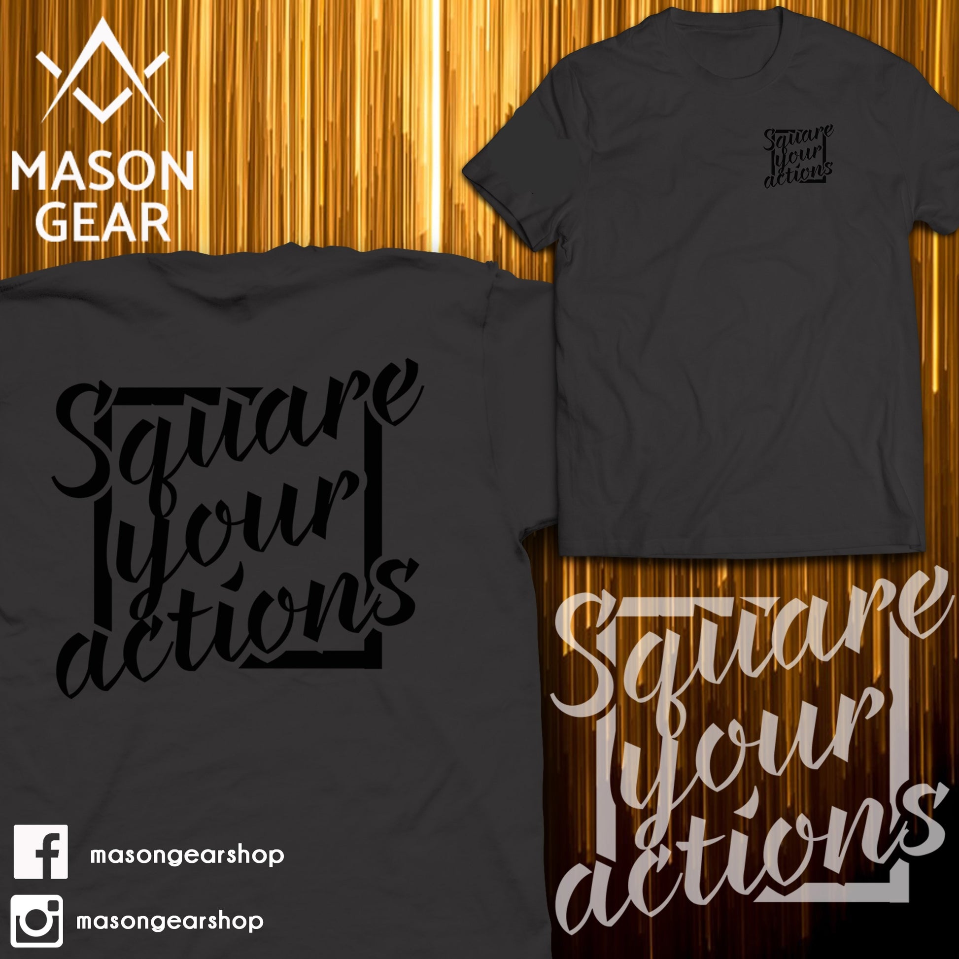 Square your Actions- Tshirt - Mason Gear Shop