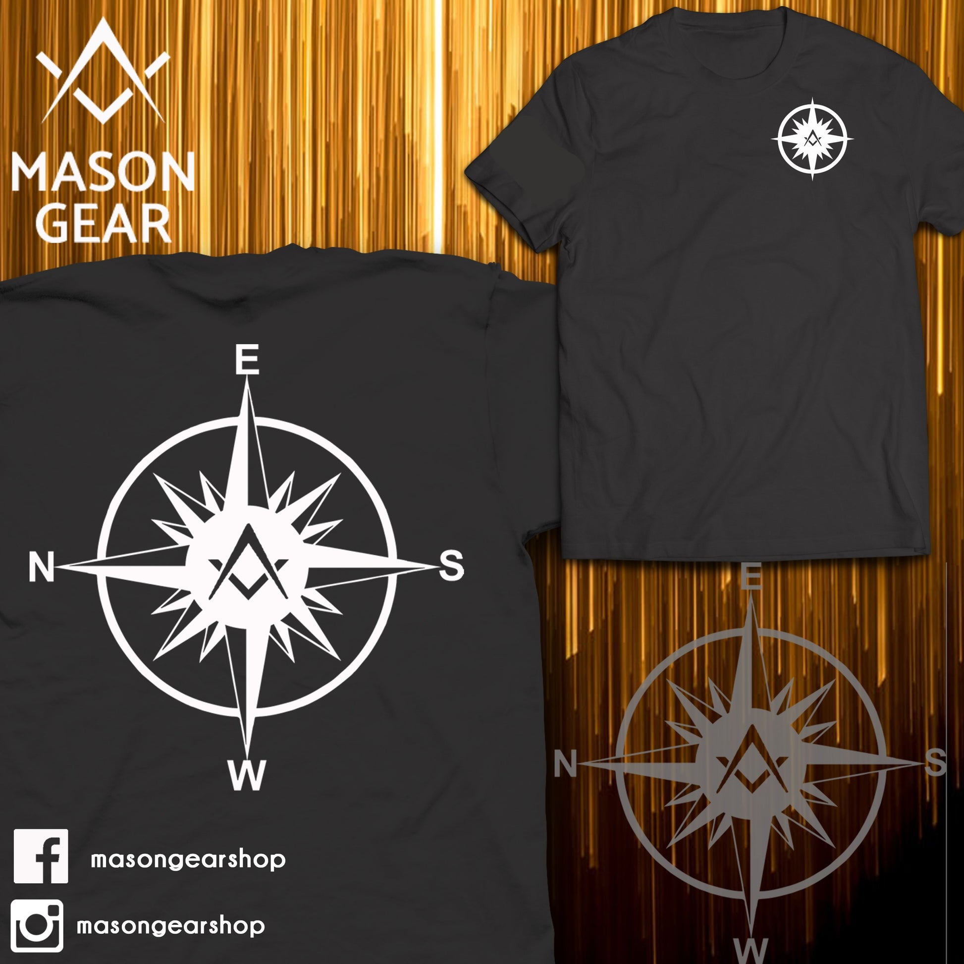 Freemasonry Compass- tshirt - Mason Gear Shop