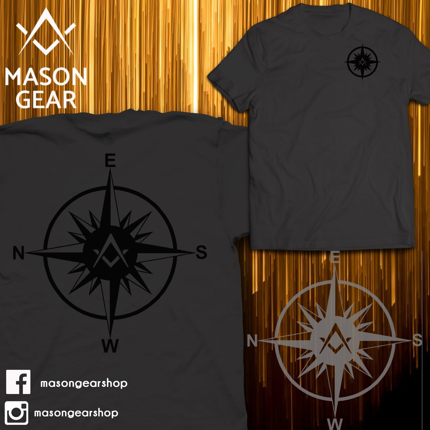 Freemasonry Compass- tshirt - Mason Gear Shop