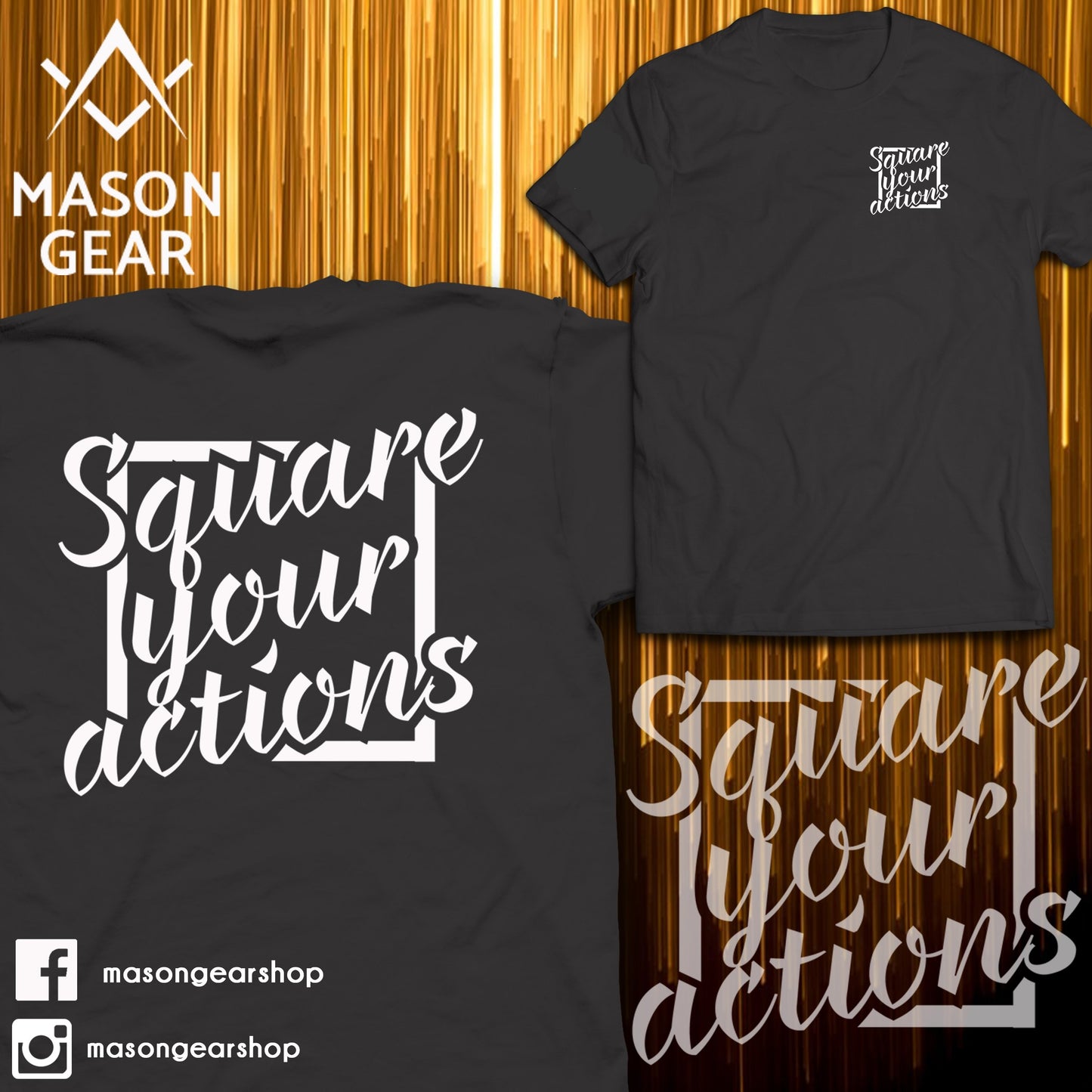 Square your Actions- Tshirt - Mason Gear Shop