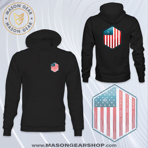 Colored Stars and Stripes - Hoodie