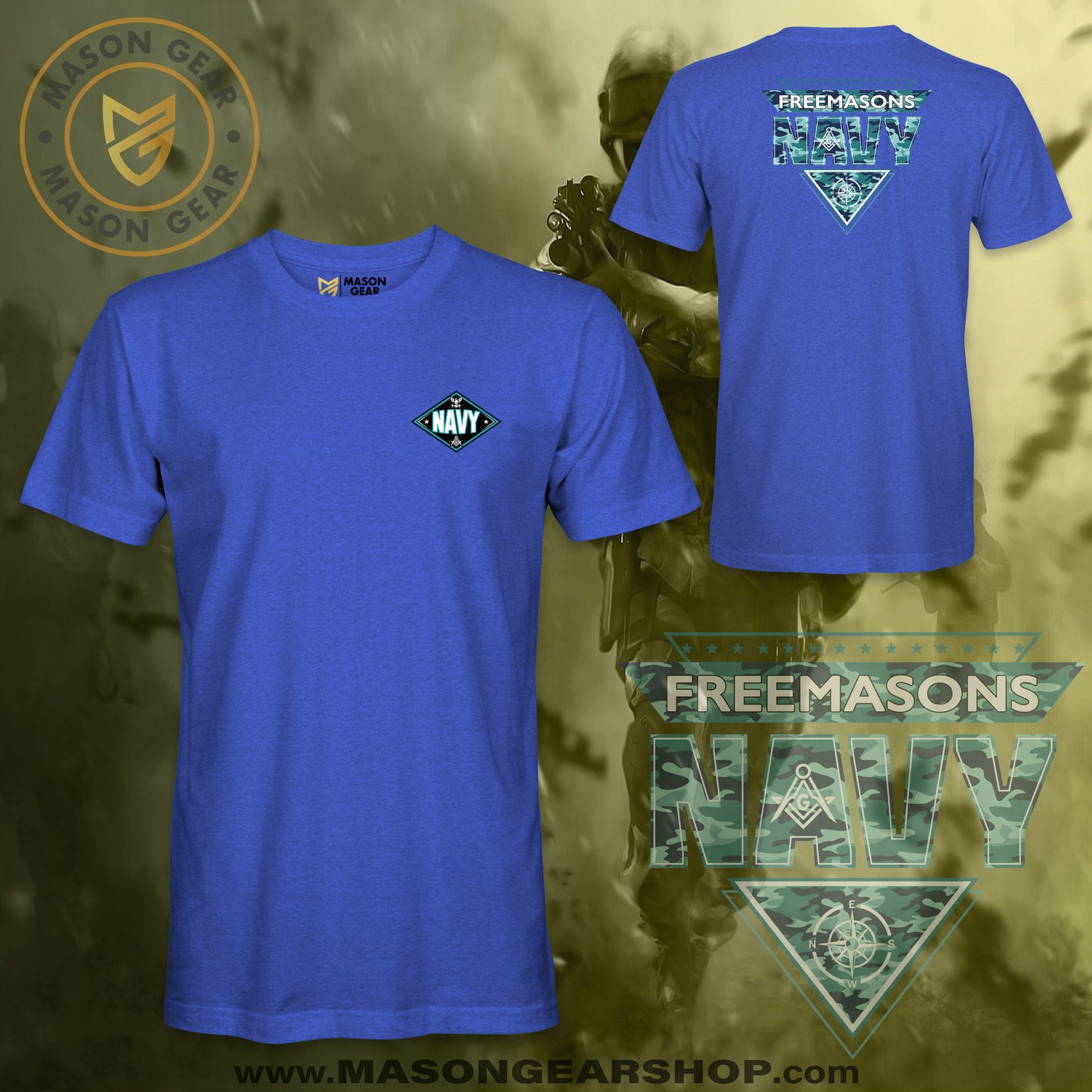 Freemason Navy - tshirt