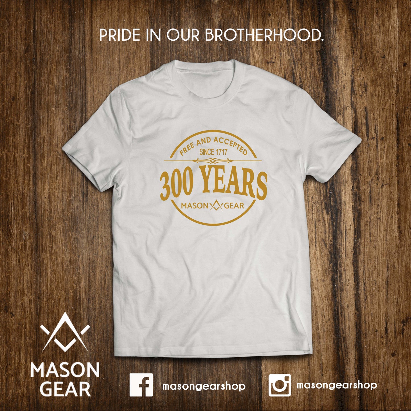 300 Years Commemorative Tshirt - Mason Gear Shop