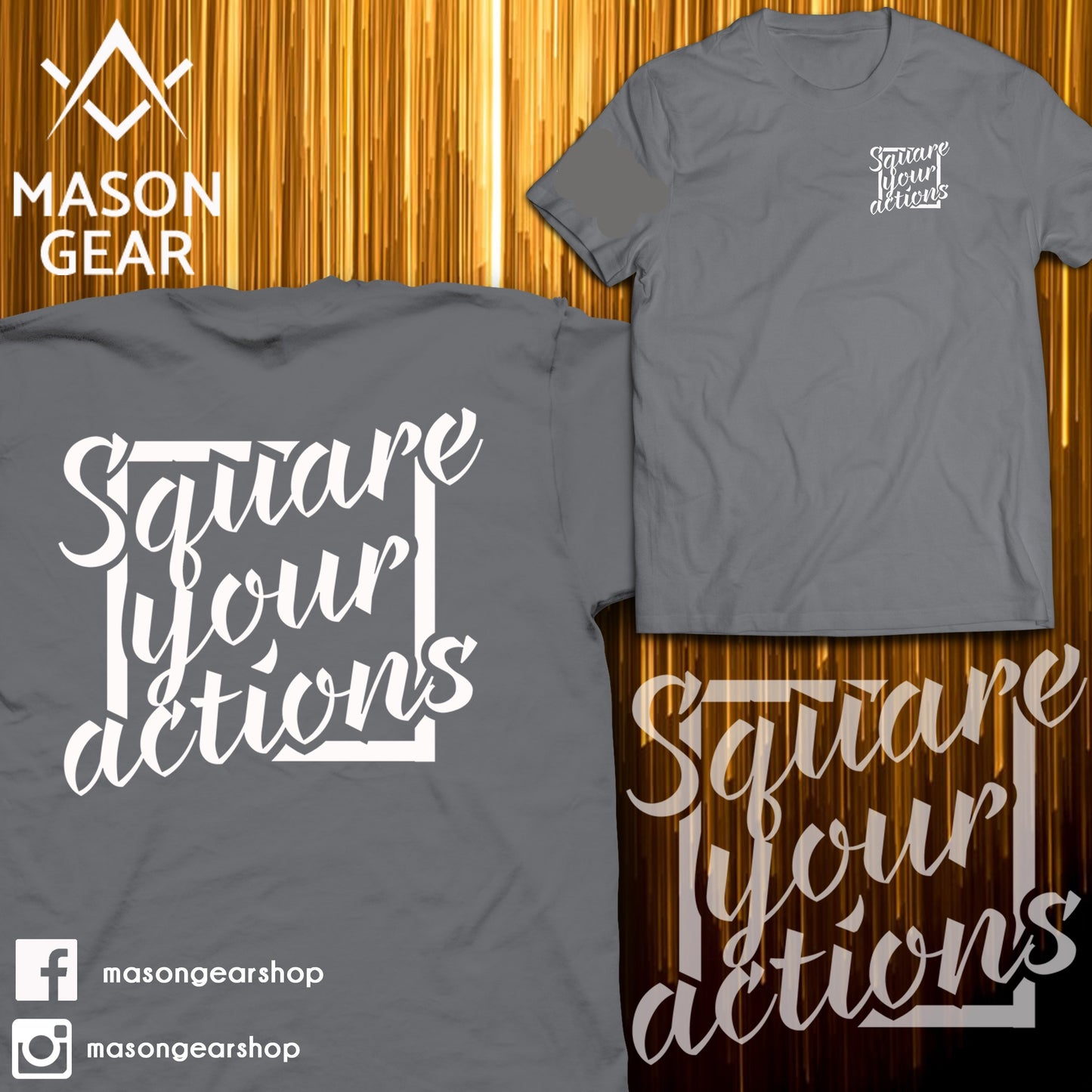 Square your Actions- Tshirt - Mason Gear Shop
