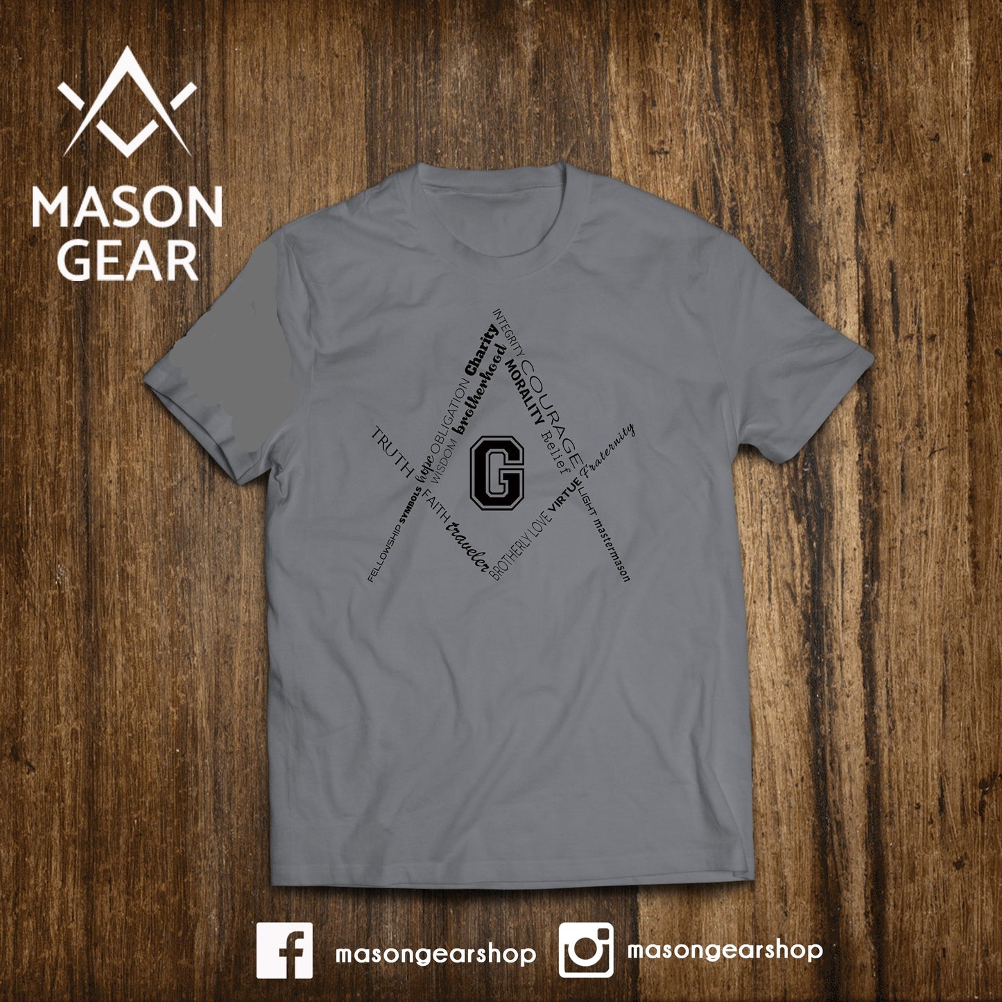 The Square and Compass - tshirt - Mason Gear Shop