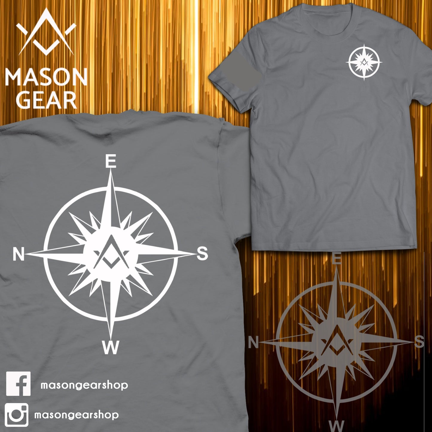 Freemasonry Compass- tshirt - Mason Gear Shop