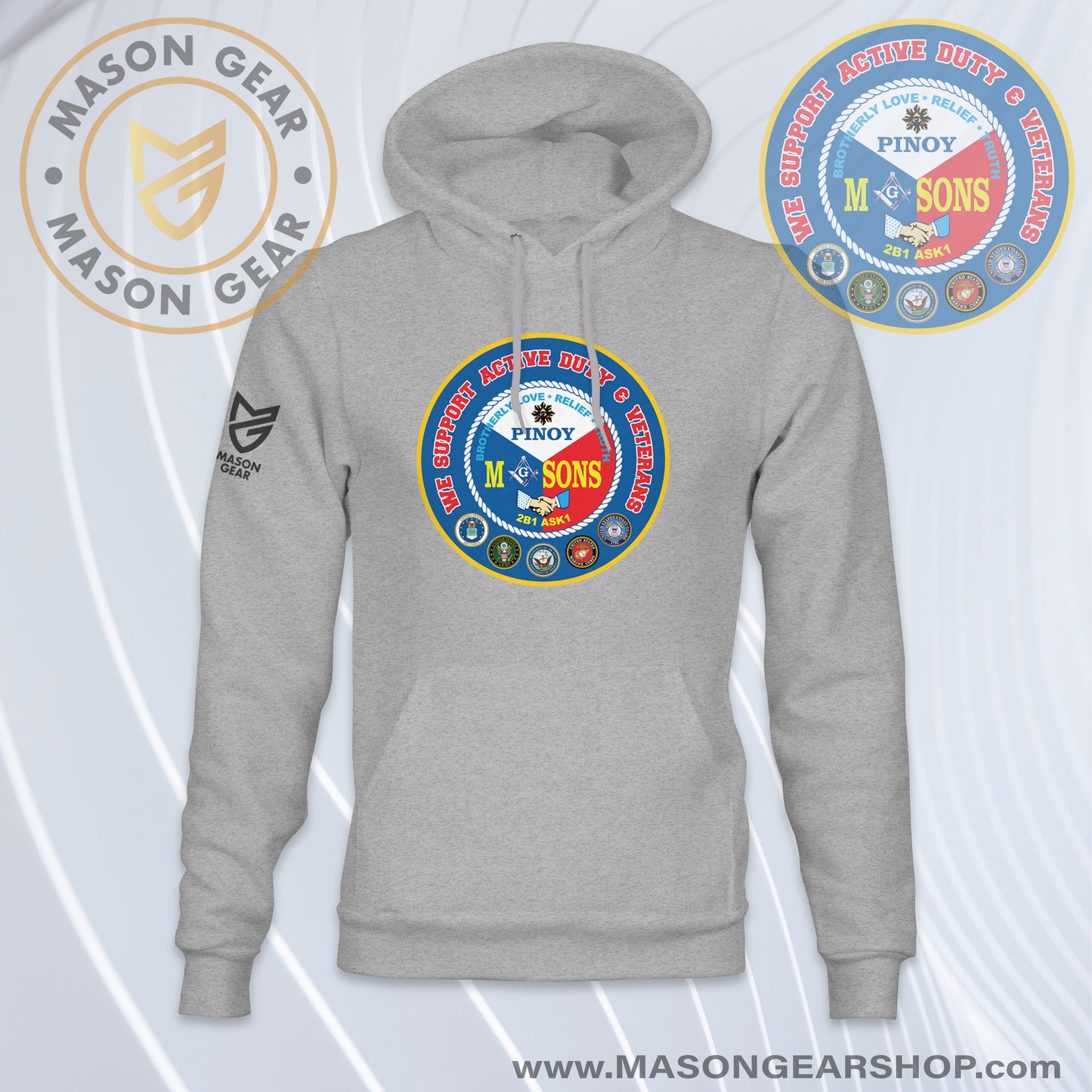 Pinoy Masons - Active Duty & Veterans hoodie