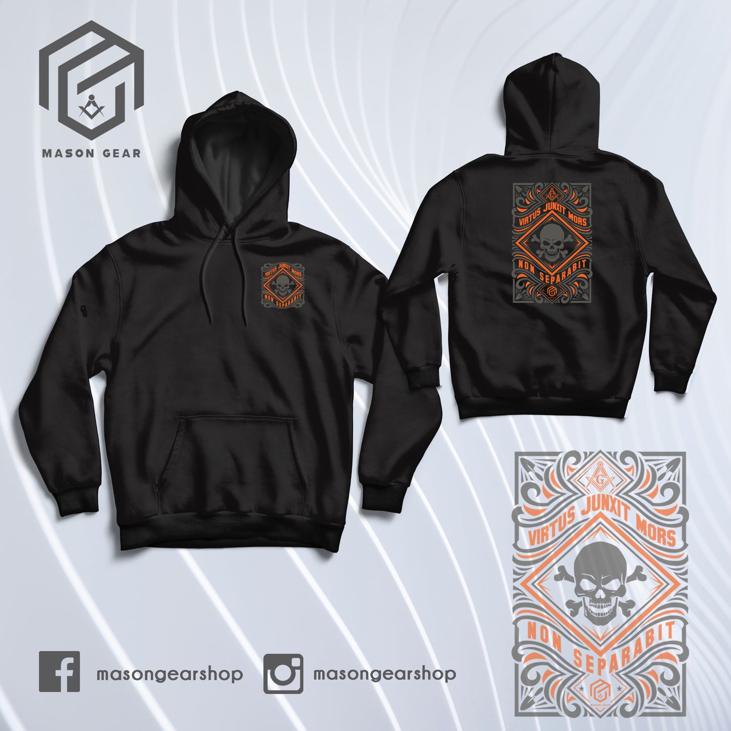 Skull and Cross bones Memento Mori-  Hoodie