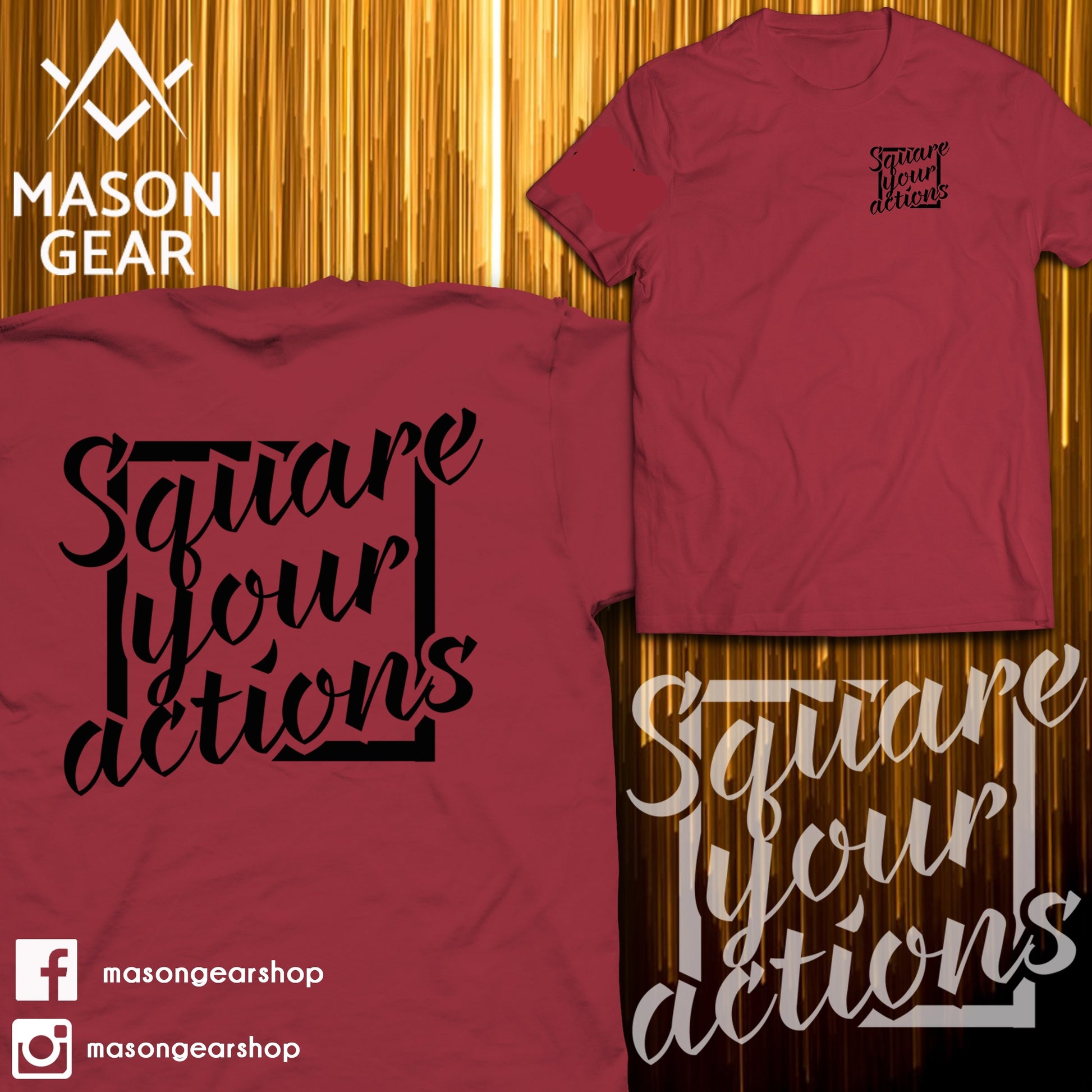 Square your Actions- Tshirt - Mason Gear Shop