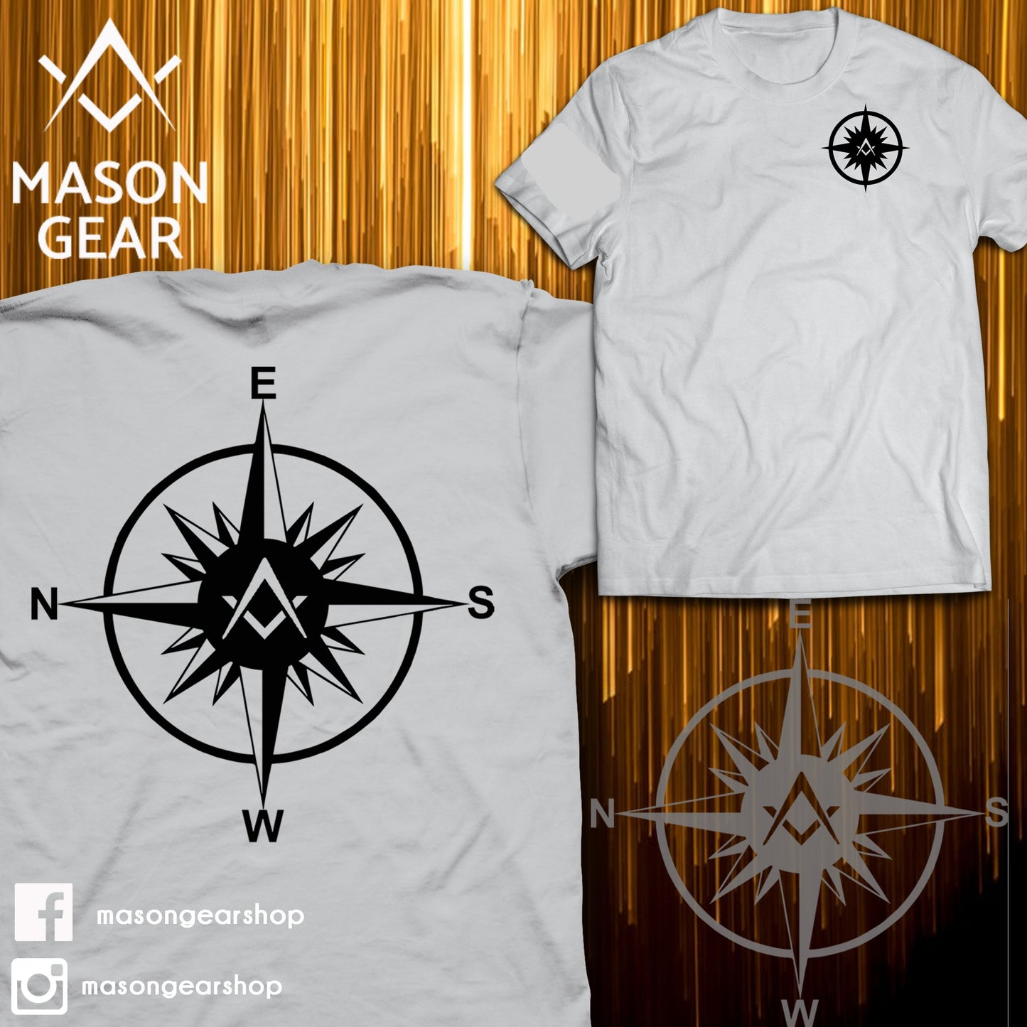 Freemasonry Compass- tshirt - Mason Gear Shop