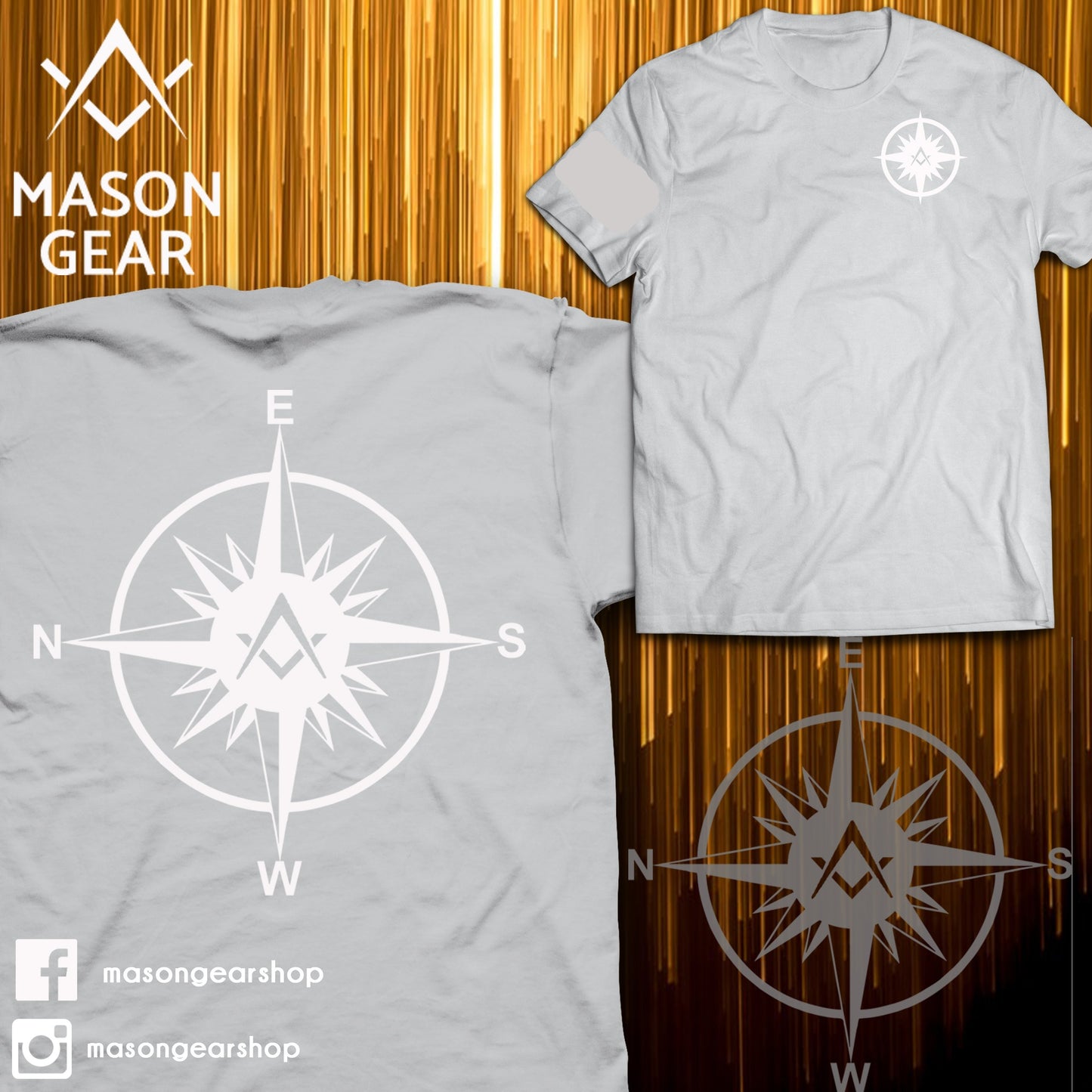 Freemasonry Compass- tshirt - Mason Gear Shop