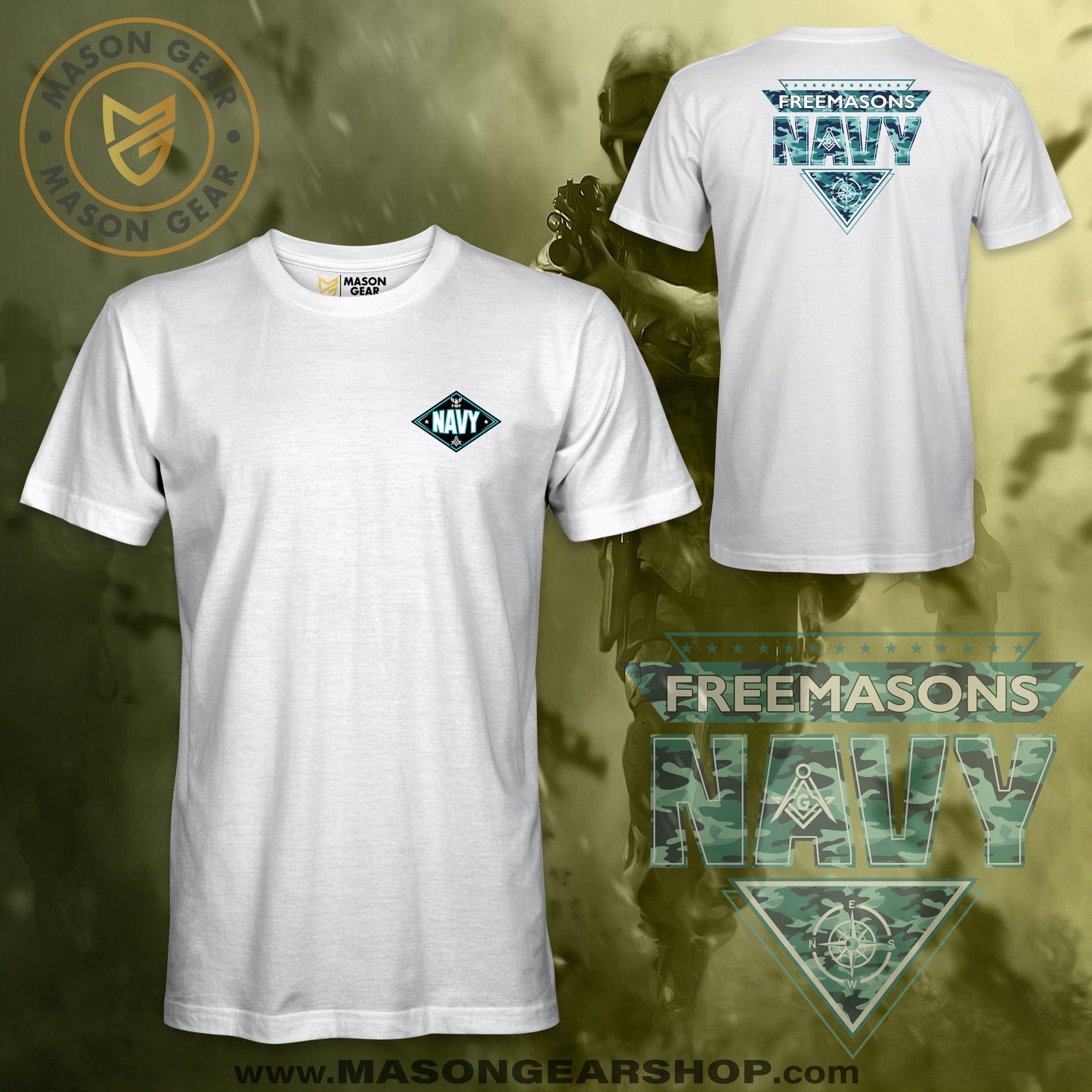 Freemason Navy - tshirt